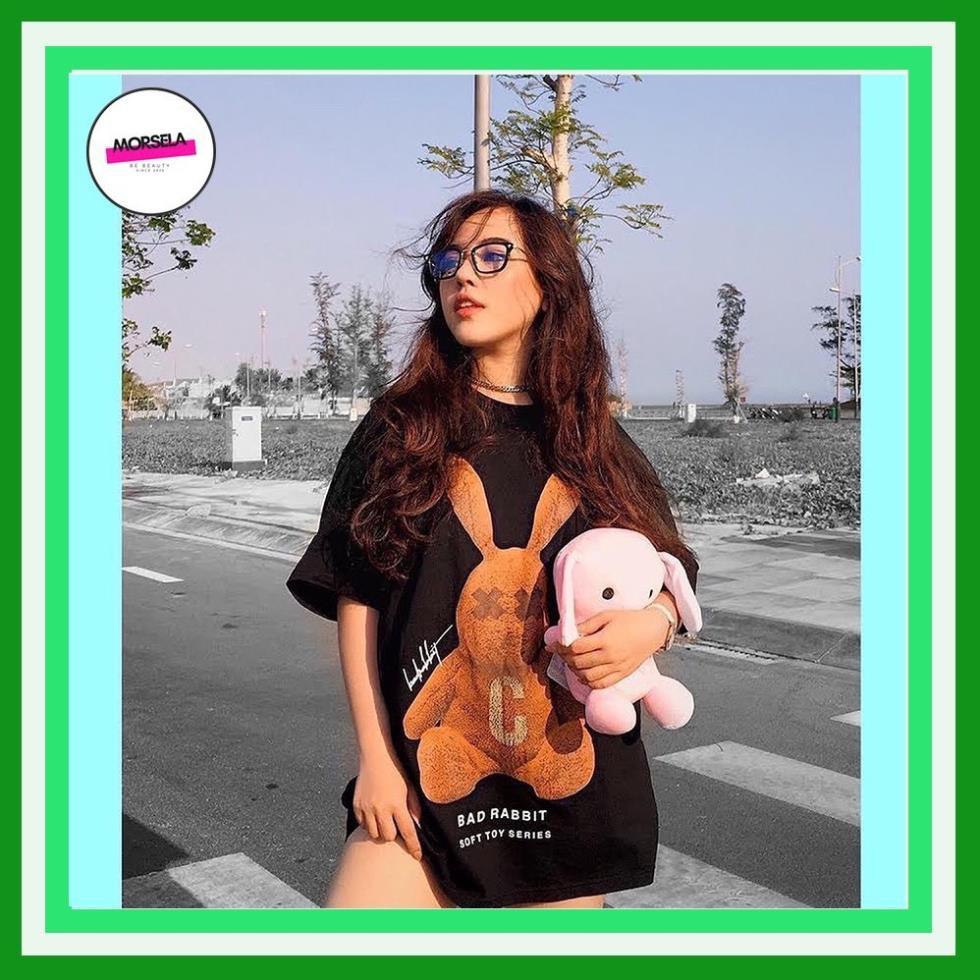Áo thun tay lỡ dáng Unisex form rộng phong cách Ulzzang hình thỏ rabbit