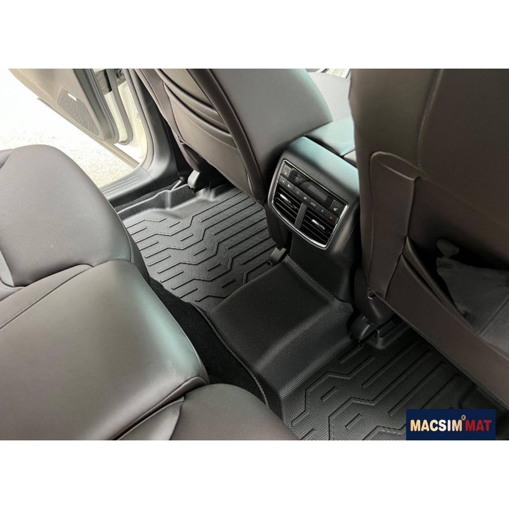 Thảm lót sàn xe ô tô Mazda CX8 Nhãn hiệu Macsim chất liệu nhựa TPV cao cấp màu đen - 3 hàng ghế