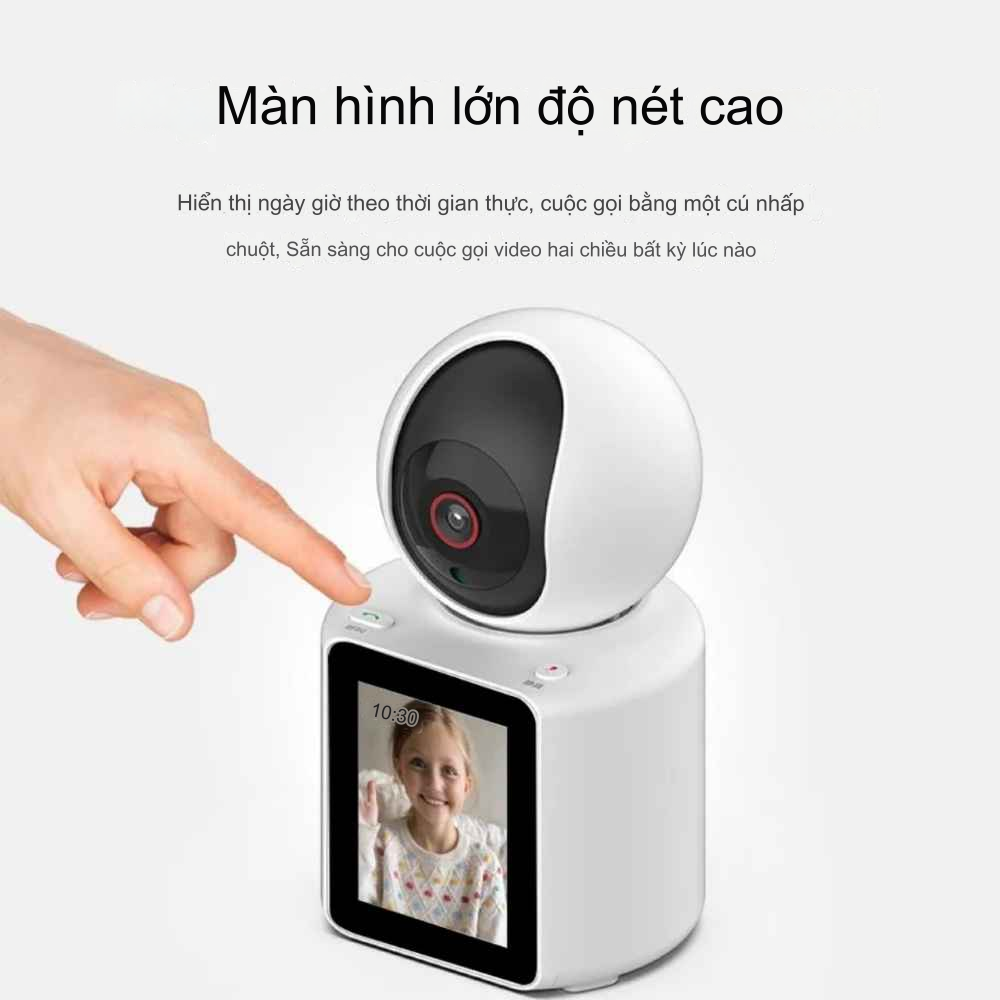 Camera Wifi Thông Minh Giám Sát Tích Hợp Màn Hình IPS 2.8 Inch - Gọi Video 2 Chiều Trực Tiếp - Siêu Nét Full HD 2K Công Nghệ Al Xoay 360 Độ - Hàng Chính Hãng