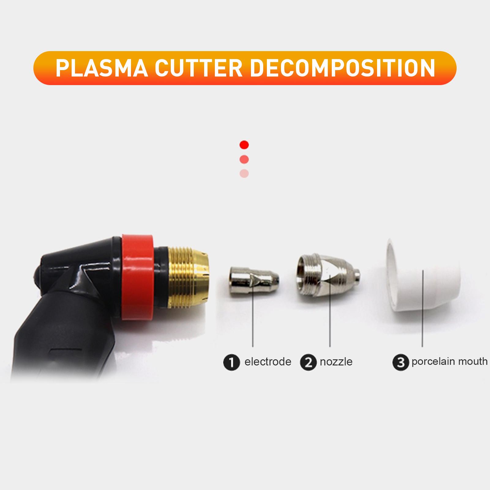 1 Bộ 20 Đầu Phun Điện Cực P80 Thay Thế Cho Máy Cắt Plasma