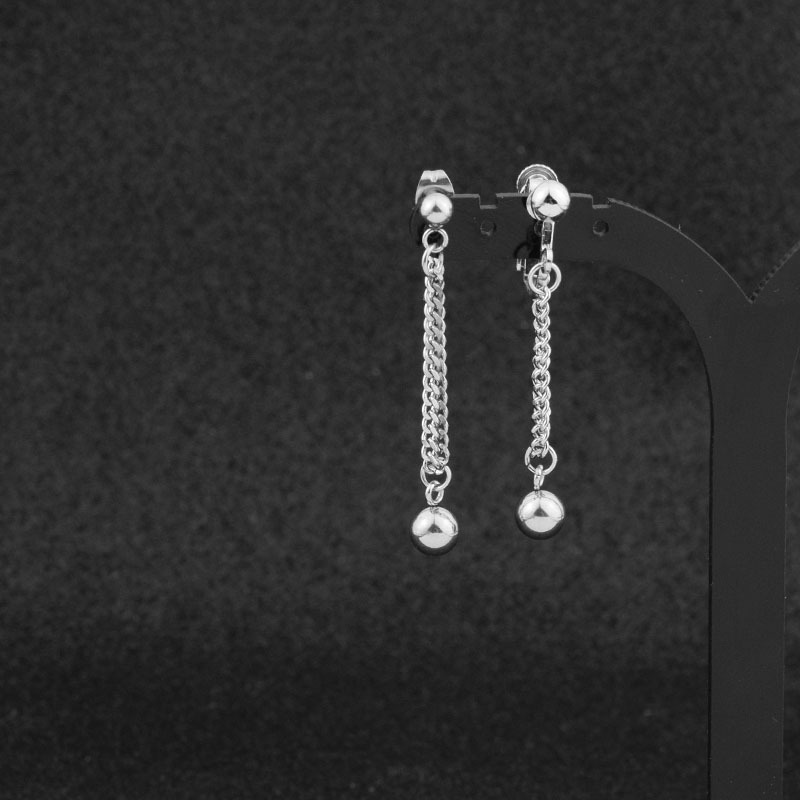 Bông tai unisex tam giác đuôi bi hot hit