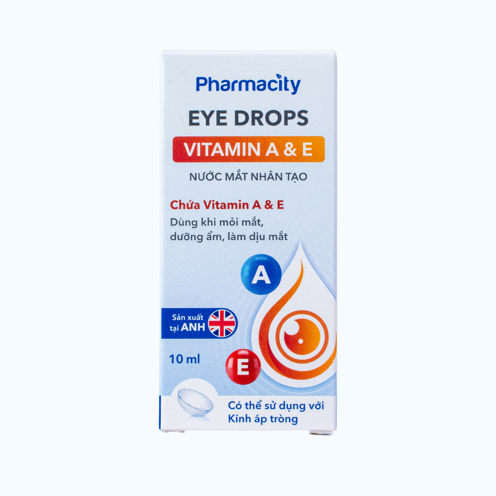 Nước mắt nhân tạo Pharmacity Vitamin A &amp; E (10ml)