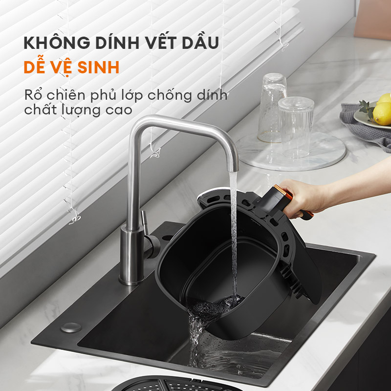 Nồi chiên không dầu GAABOR GA-M6A dung tích 6 lít công suất mạnh 1700W - Hàng chính hãng