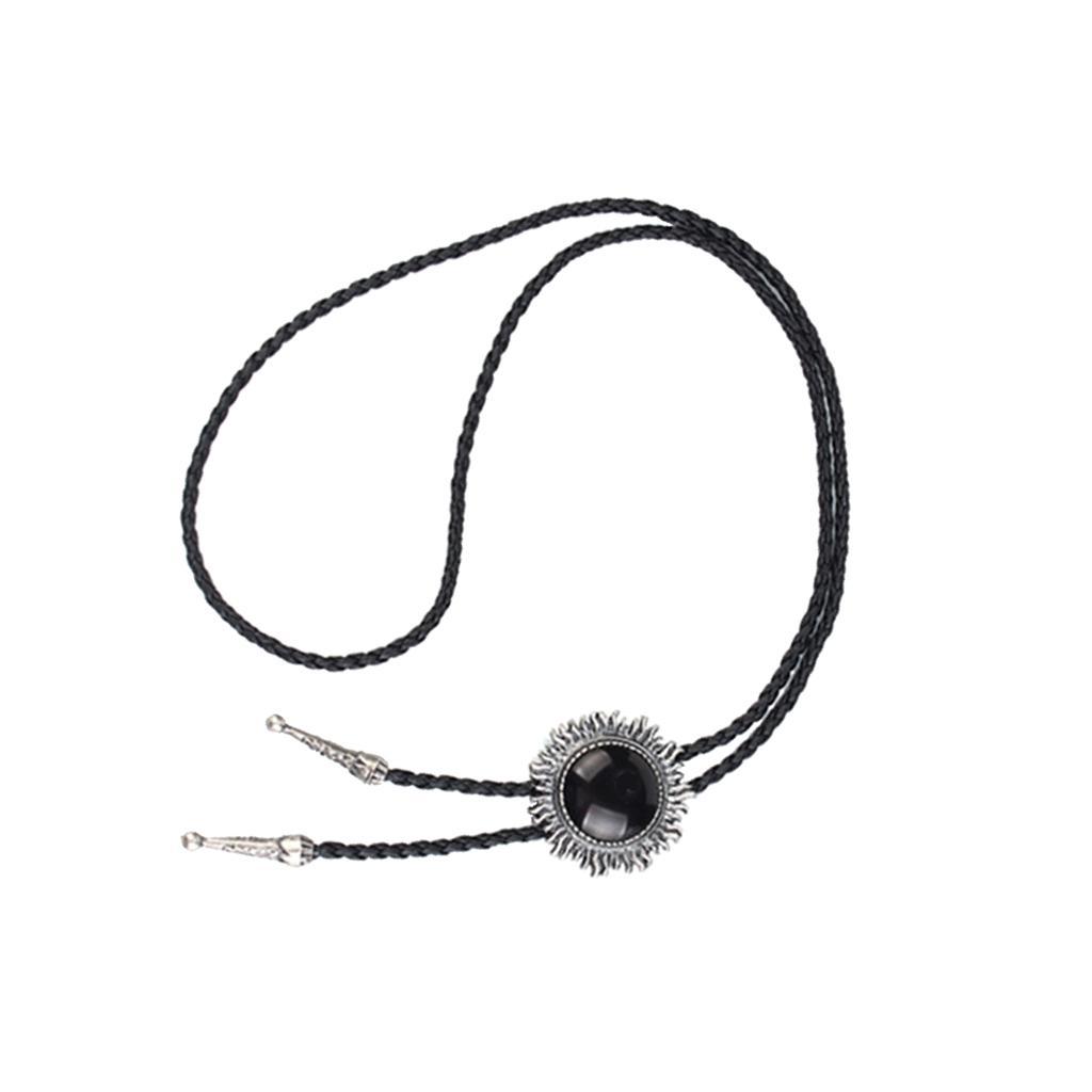Vintage Western Cowboy Bolo Tie Antique Pendant Necklace