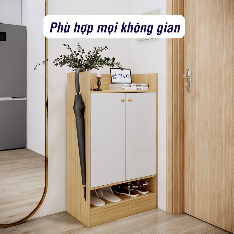 Tủ Giày Dép Gỗ Chống Ẩm Cao Cấp 4 Tầng FIVO FS51, Thiết Kế Hiện Đại, Ngăn Chứa Rộng Rãi, Đựng Được Mọi Loại Giày Dép - Ngang 60cm