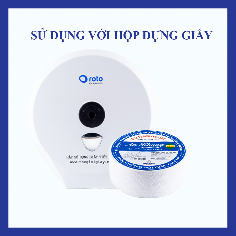 Combo 10 cuộn giấy vệ sinh An khang Max 180 hai lớp một cuộn 500gr