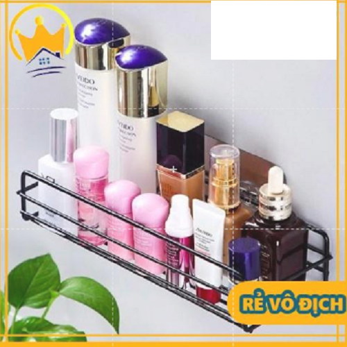 Kệ sắt chữ nhật để đồ nhà tắm, phòng bếp dán tường siêu chắc.