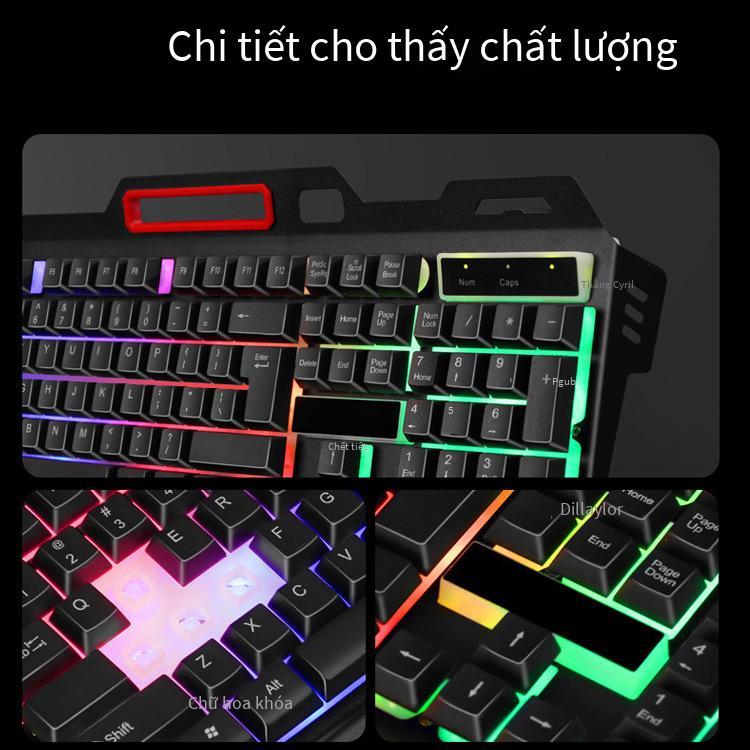 Phong cách mới nhất giá xuất xưởng bán chạy bộ bàn phím và chuột phát sáng điện cạnh tranh ăn gà bàn phím trò chơi chuột usb thao tác cảm giác bàn phím chuột