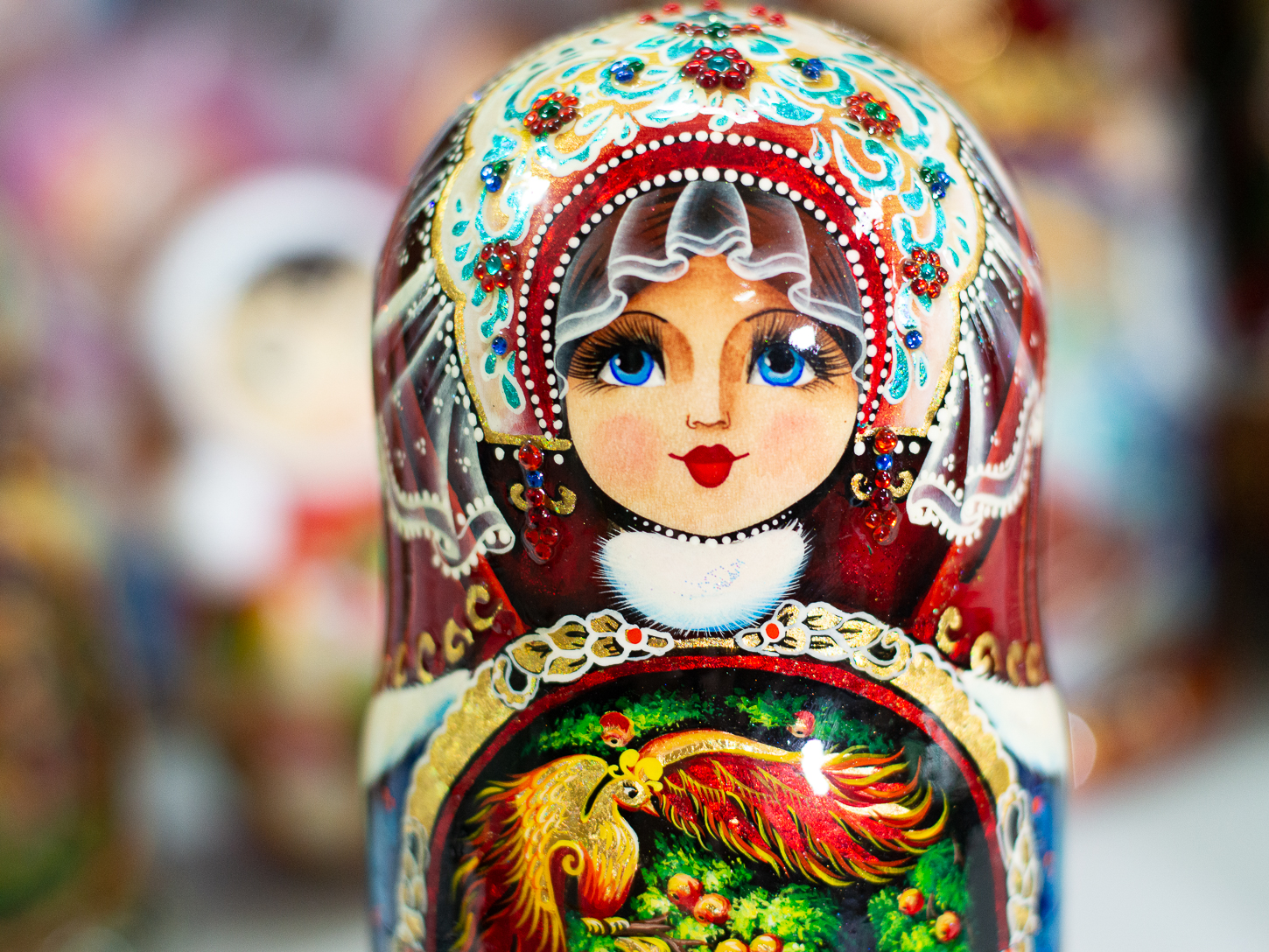 BỘ BÚP BÊ NGA MATRYOSHKA CAO CẤP 5 LỚP 18CM &quot;CỔ TÍCH CHIM LỬA&quot; CỰC ĐẸP VÀ SANG TRỌNG