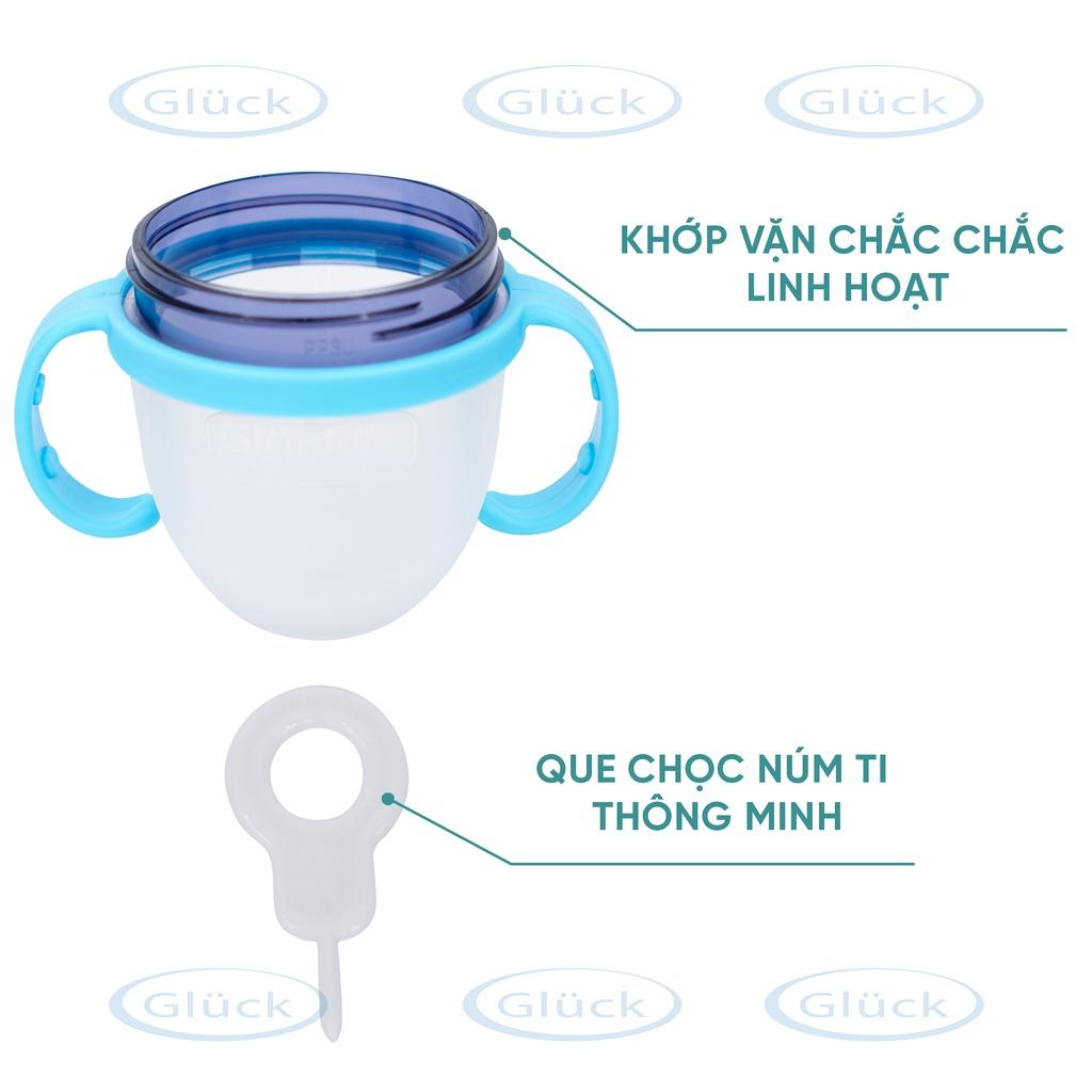 Bình sữa cho bé Silicon Premium có tay cầm 150ml GB150, 240ml GB240 Gluck Official