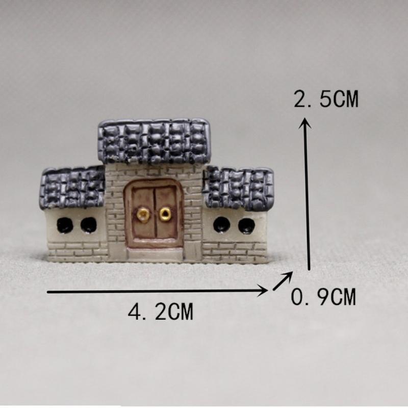 Tiểu cảnh mini  ️ Mô hình tường nhà, cửa nhà theo phong cách nhà cổ trang trí tiểu cảnh sân vườn, sen đá, terrarium