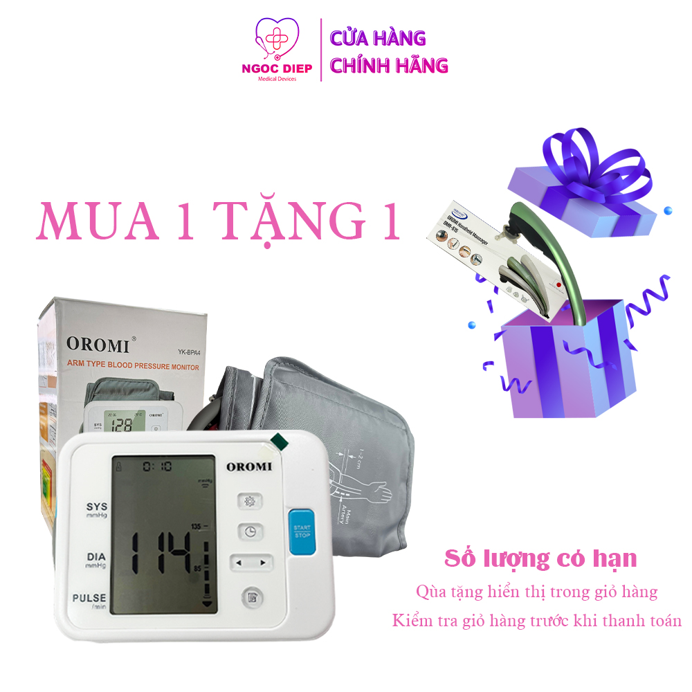 Máy đo huyết áp điện tử bắp tay OROMI YK-BPA4 - Có hỗ trợ giọng nói tiếng việt - Hàng chính hãng