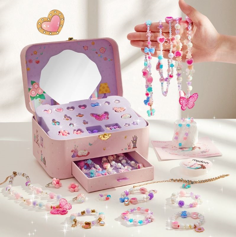 Đồ Chơi Charm Thiết Kế Vòng Cổ, Vòng Tay Cho Bé Gái DIY Mideer Charm Bracelet Making Kit