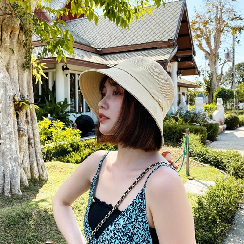 Nón Bucket Nữ / Nón Rộng Vành Nữ / Mũ Cói Rộng Vành / Nón Chống Nắng / Mũ Trùm Đầu Chống Nắng / Nón Vành Rộng Chống Tia UV Thời Trang Dành Cho Nữ