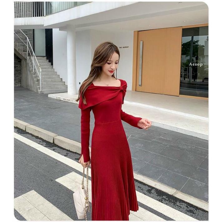 ĐẦM XOÈ LEN CHÂN VÁY DẬP LY CAO CẤP