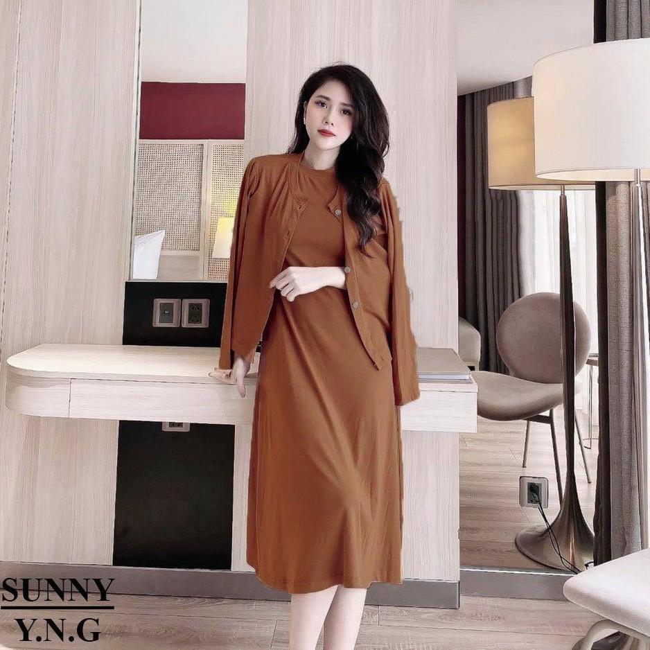 áy bầu thời trang thiết kế xuông M207 chất lụa hàn châu freesize từ 45 đến 70kg 5.0