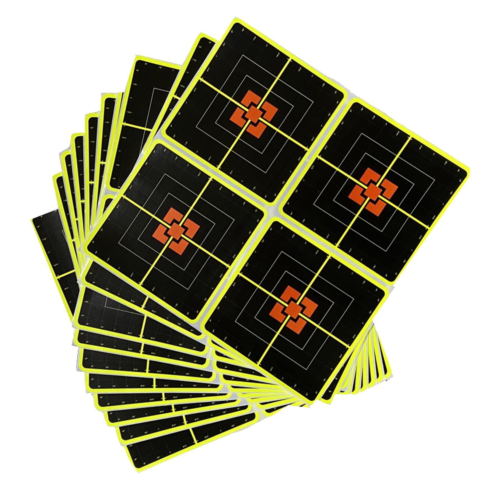 10-Sheet Shooting Targets - 10 Inch Self Adhesive Paper Reactive Stickers - Great for All , Rifles, Pistols,