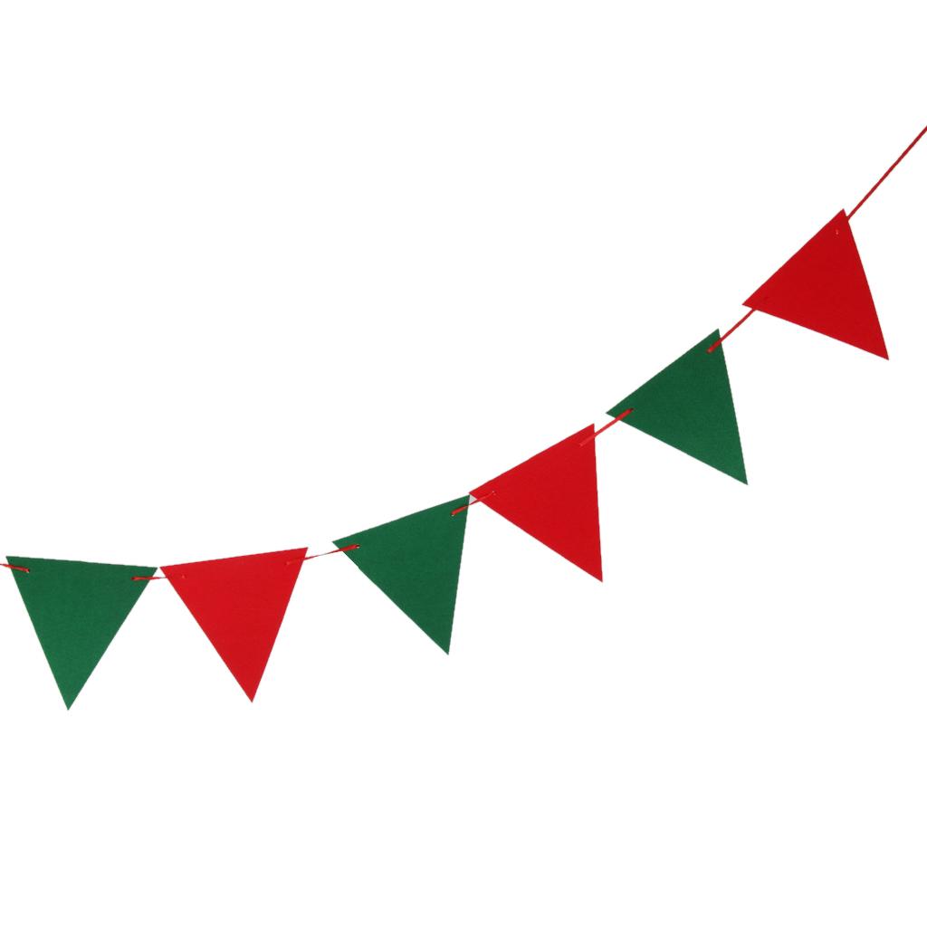 10pcs Triangle Flag Garland Banner Party Christmas Xmas Decoration