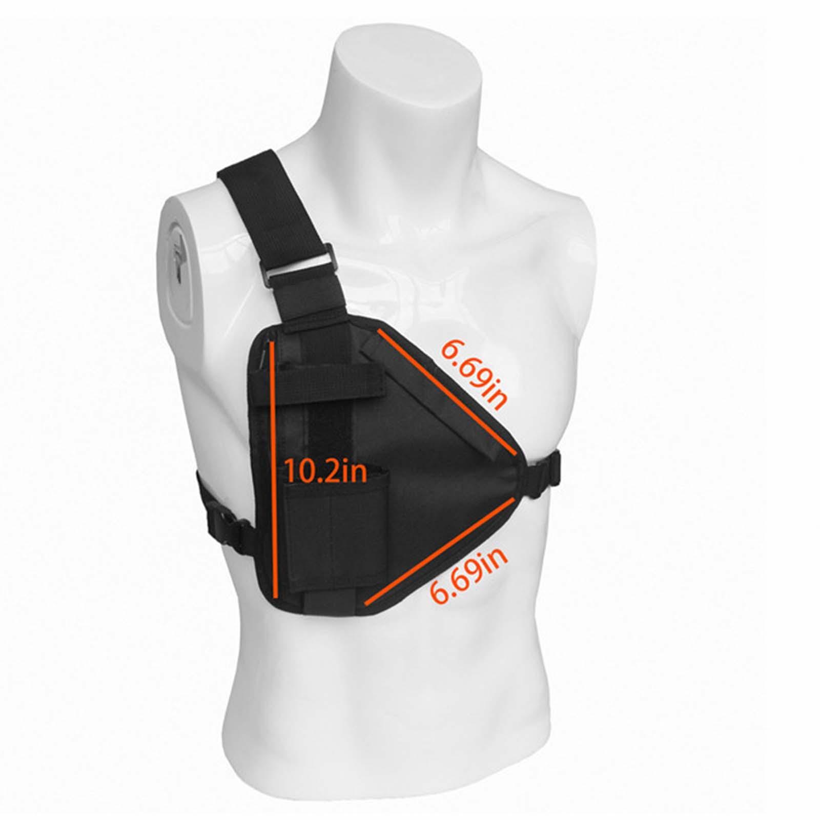 Chest Rig Pack Radio Pouch Portable Lightweight Front Pack Pouch for Camping Hunting Travel Hiking