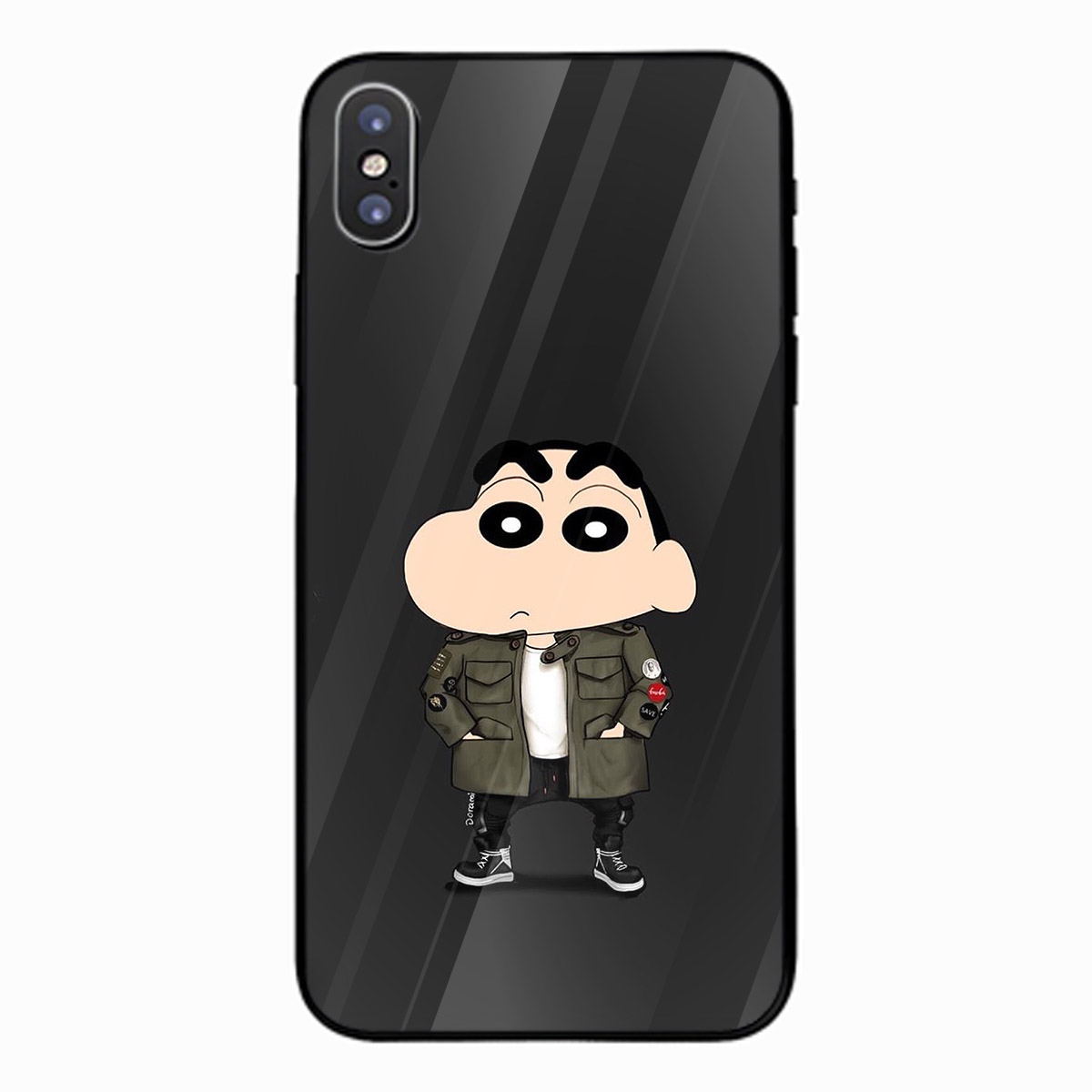 Ốp điện thoại kính cường lực cho máy iPhone X - Shin ngầu MS ACUTU002