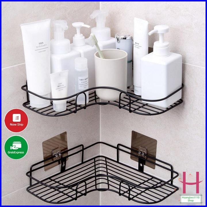 Kệ Góc Sắt Dán Tường Để Đồ Nhà Tắm Cực Chắc Chắn