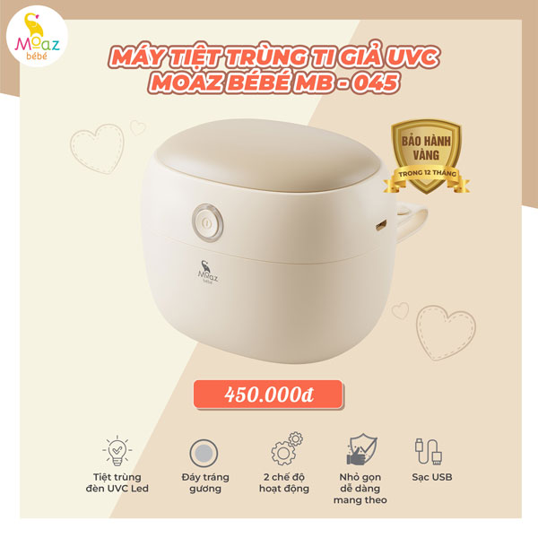 Máy tiệt trùng ti giả UVC Moaz BéBé MB - 045 Hàng chính hãng