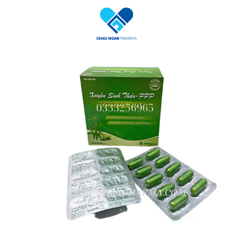 Viên ho dầu XUYÊN SINH THẢO - PPP Phong Phú Hộp 100 viên - Hỗ trợ giảm ho, giúp giảm đờm, giảm đau rát họng, khàn tiếng do viêm họng, viêm phế quản