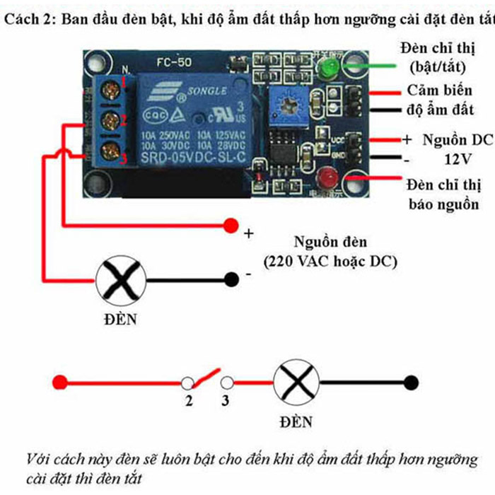 Mạch công tắc cảm biến độ ẩm đất FC50