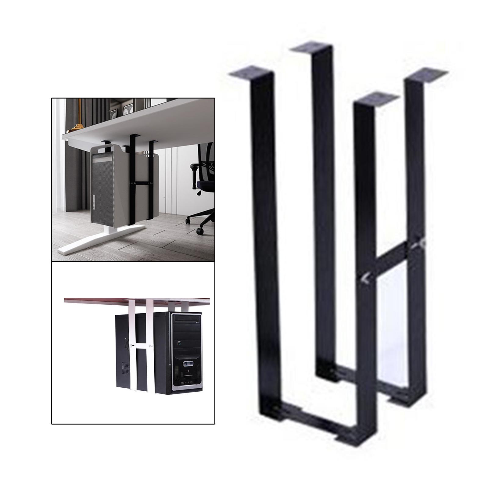 Computer Case Mount Steel Adjustable Under Desk for Office black