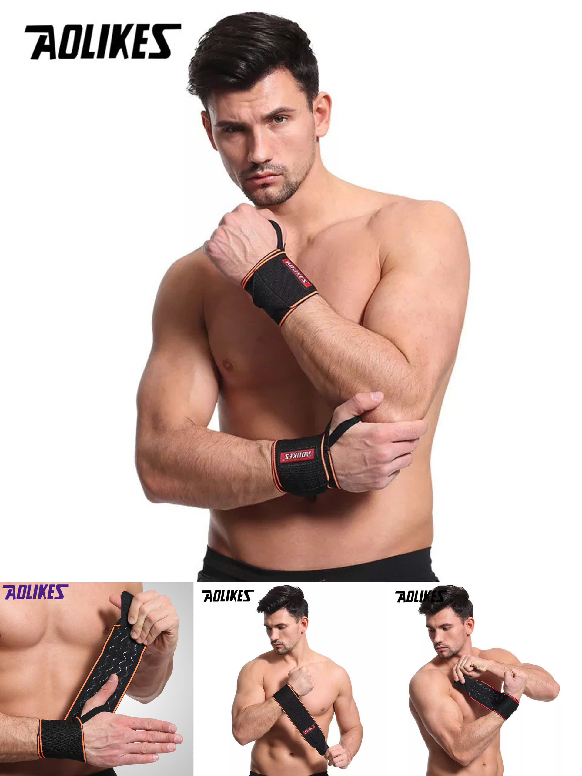 Đai cuốn bảo vệ cổ tay xỏ ngón Aolikes 1541