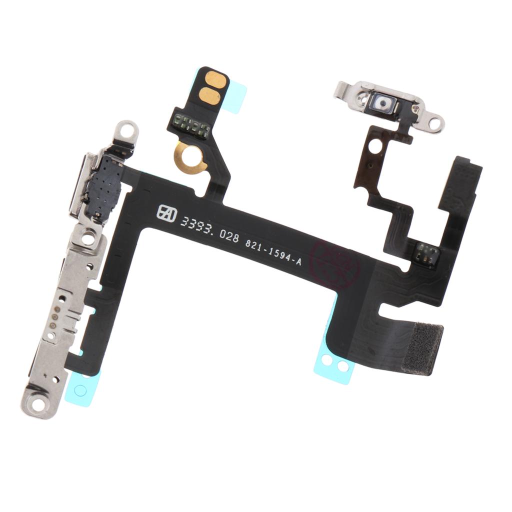 Power Volume On/Off Button Flex Cable Replacement for iPhone 5/5S/6/6S Plus/4/4S