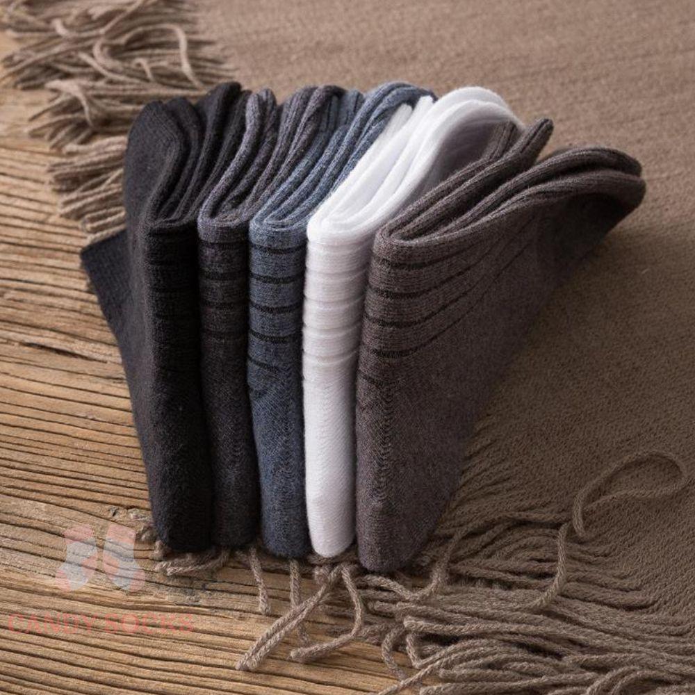 Tất nam vớ nam cổ trung, Set 5 đôi tất nam phong cách Hàn Quốc, co dãn 4 chiều, chất liệu cotton Hàn cao cấp TN-203