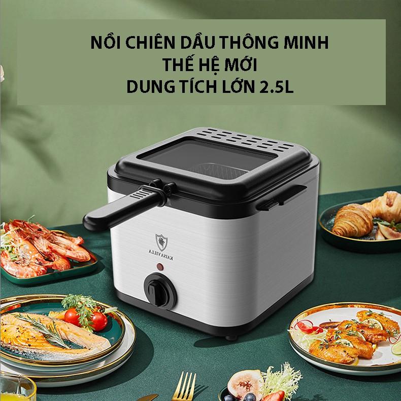 Nồi chiên dầu 2,5l Kaisa Villa dụng cụ nhà bếp nấu ăn nhanh và giòn_BEP NGON NGON