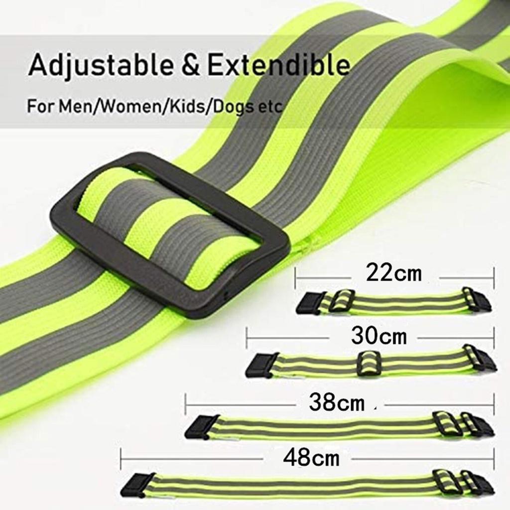 Hot Sale Simple Light Reflective Band Adjustable Safe Bicycle Reflective Strap For Night Jogging Running