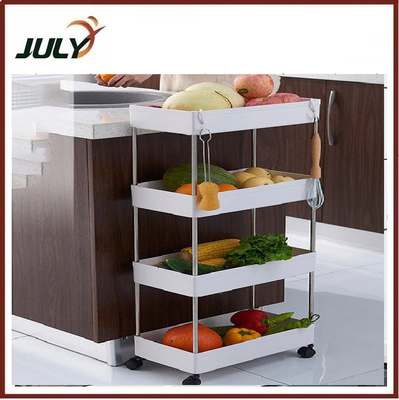 KỆ ĐỂ ĐỒ GIA DỤNG VỚI 4 TẦNG SIÊU XỊN LÀM BẰNG NHỰA CÓ BÁNH XE-JL