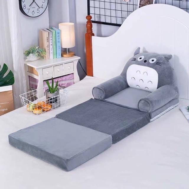 SOFA GIƯỜNG - GHẾ LƯỜI BÔNG HÌNH THÚ CHO BÉ (3 TẦNG) MẪU TOTORO