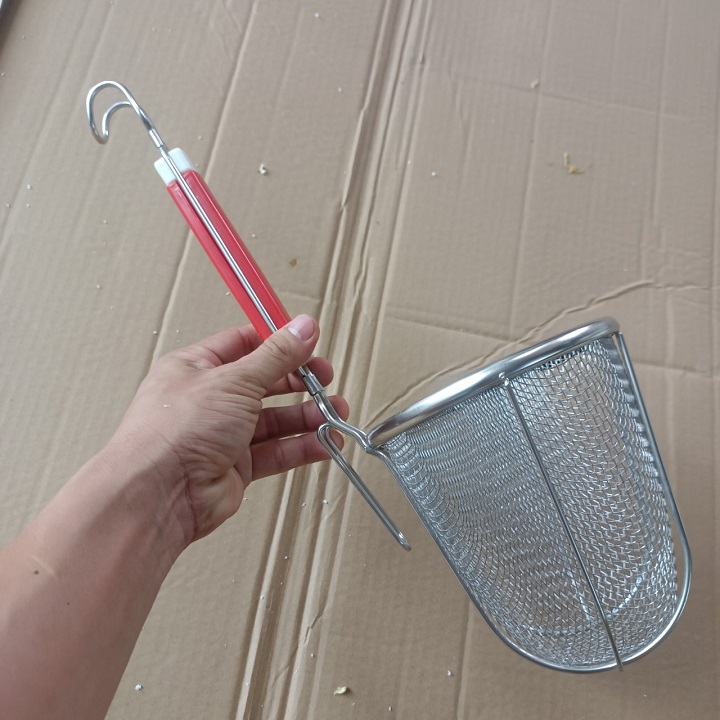 Dụng cụ Sóc phở , trần bún lưới cán đỏ dài cao cấp
