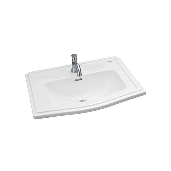 Chậu rửa lavabo dương vành TOTO LW781CJ. Công nghệ men sứ Cefiontect siêu bền và chống khuẩn -Vật liệu xây dựng Big H