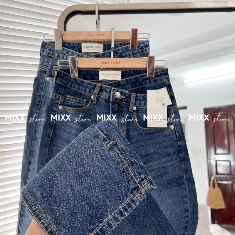 Quần Jean Nữ Ống Đứng Xẻ Gấu siêu kool chất cotton màu xinh lạ mắt phom tôn dáng
