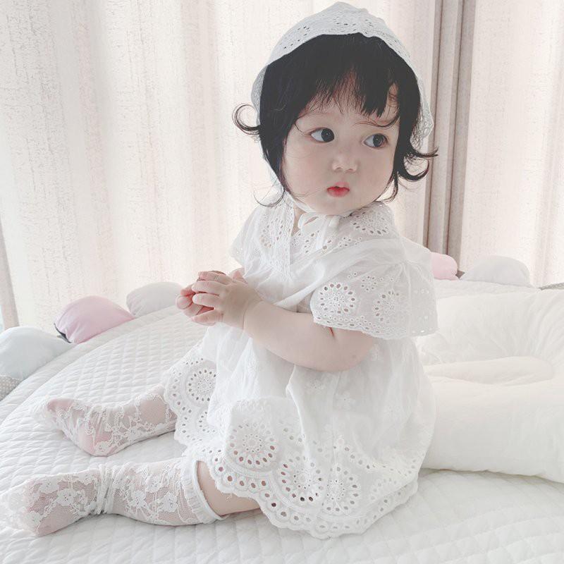 Váy thô kèm mũ cho bé