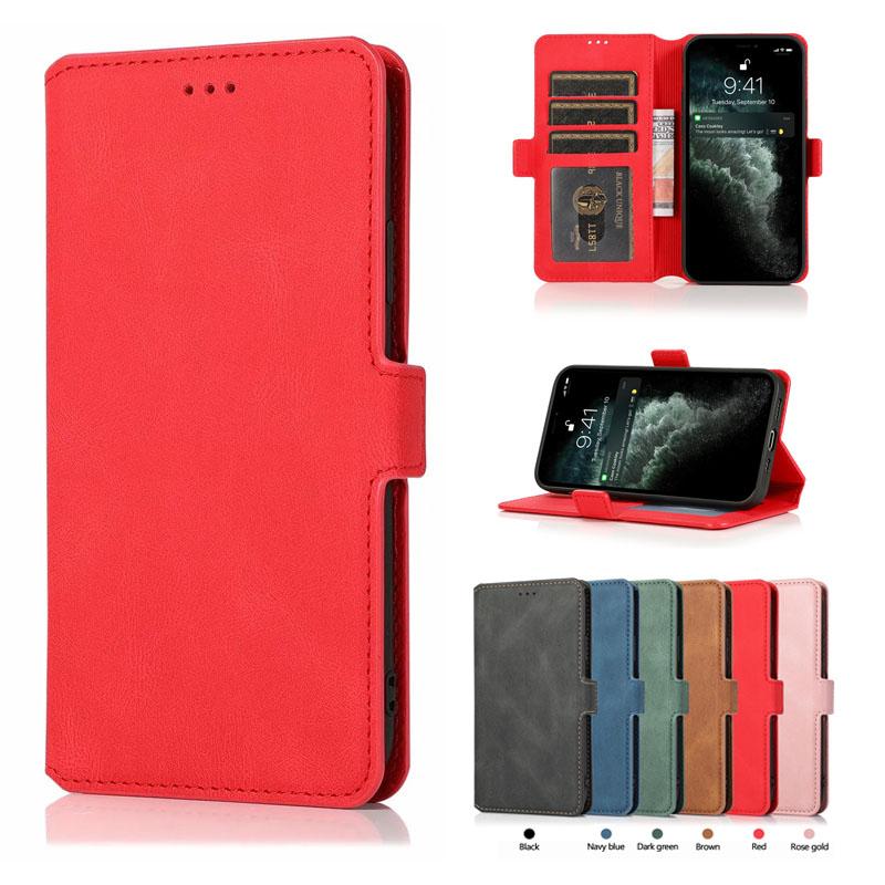 Bao Da Nắp Gập Phong Cách Retro Cho Iphone 11 12 Mini Pro Max