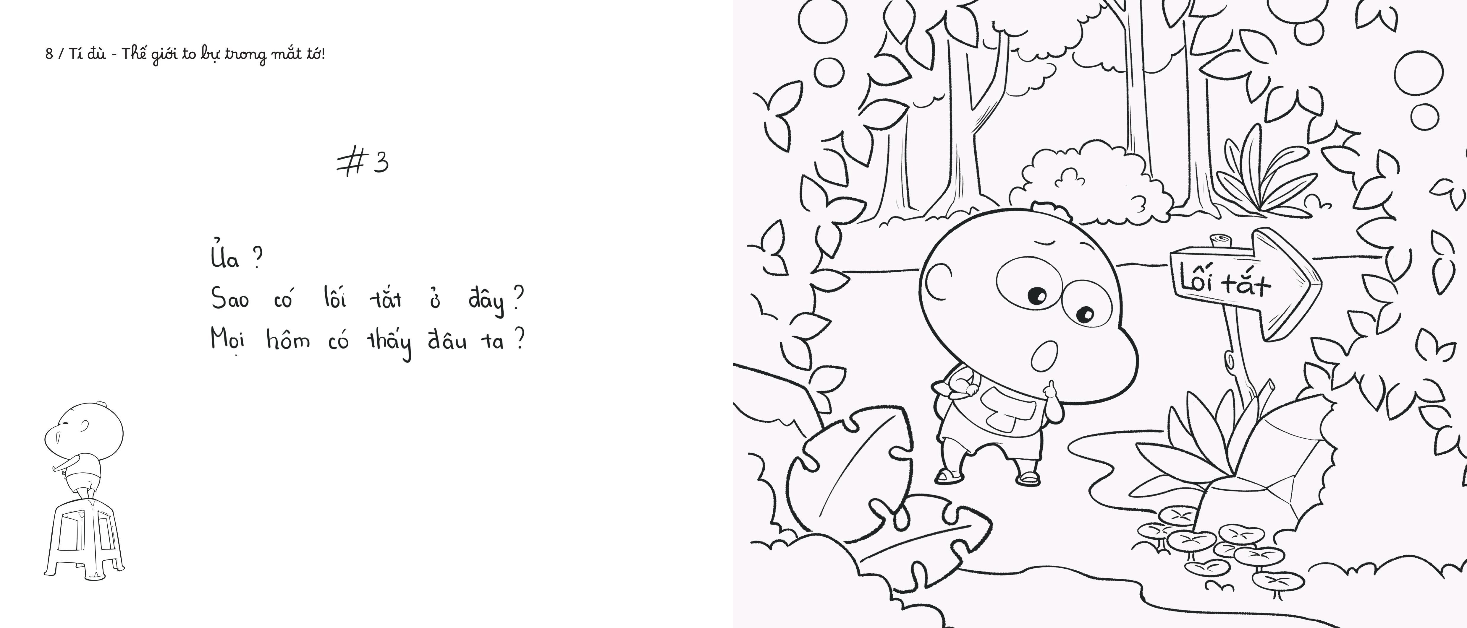 Sách - Tí Đù - Thế Giới To Bự Trong Mắt Tớ! - Sách Tô Màu