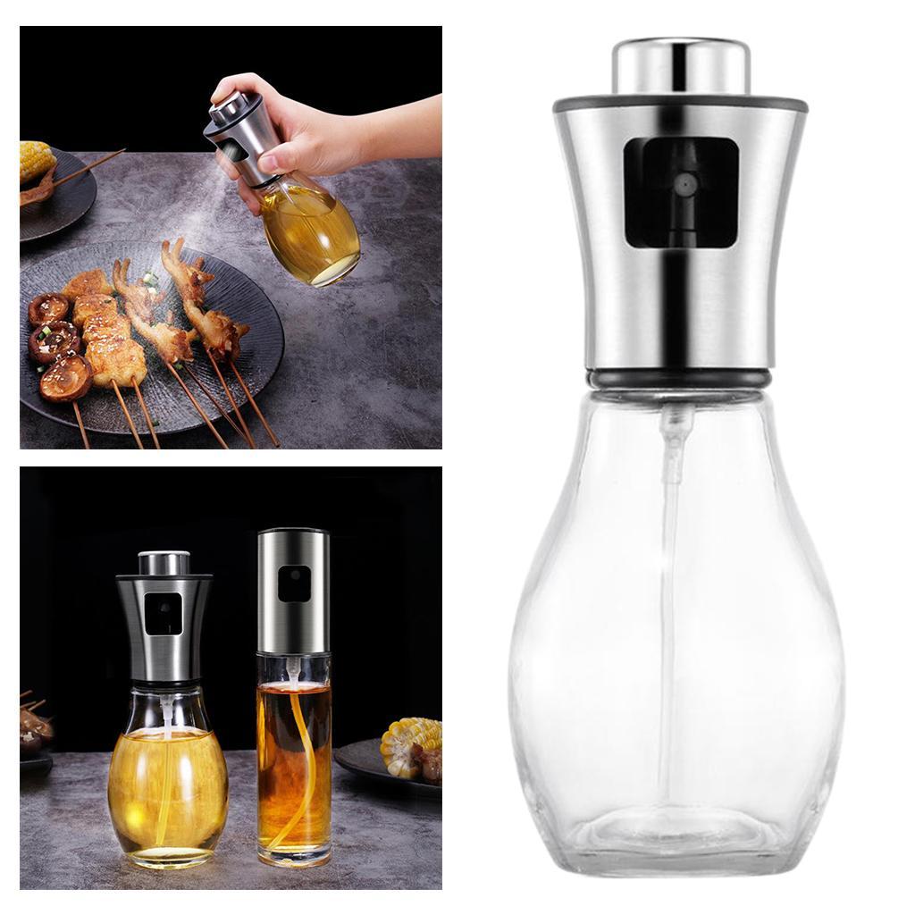 Empty Oil Bottle Olive Glass Vinegar Sprayer Bottle for Baking/Frying BBQ