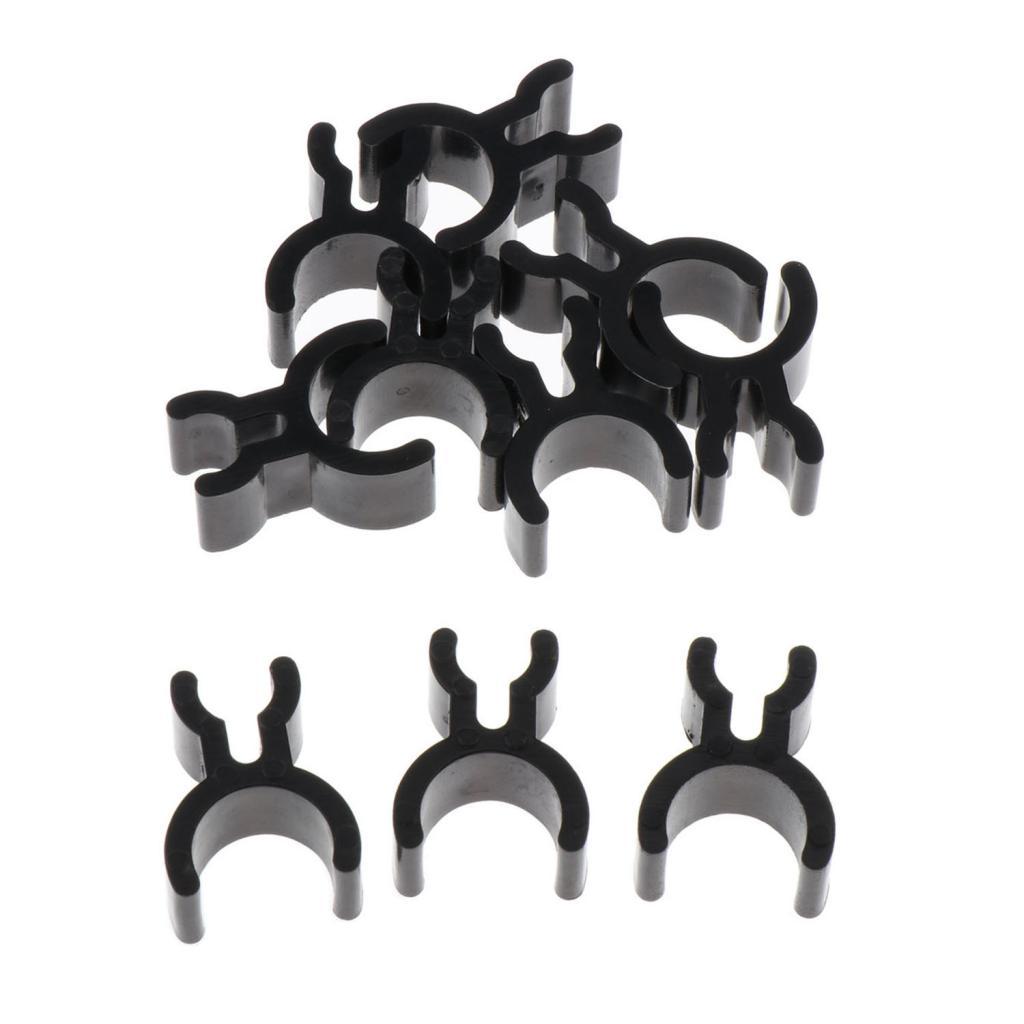 10pcs/set Black Durable French Horn Pencil Clips Make Notes Fits Inside Pipe
