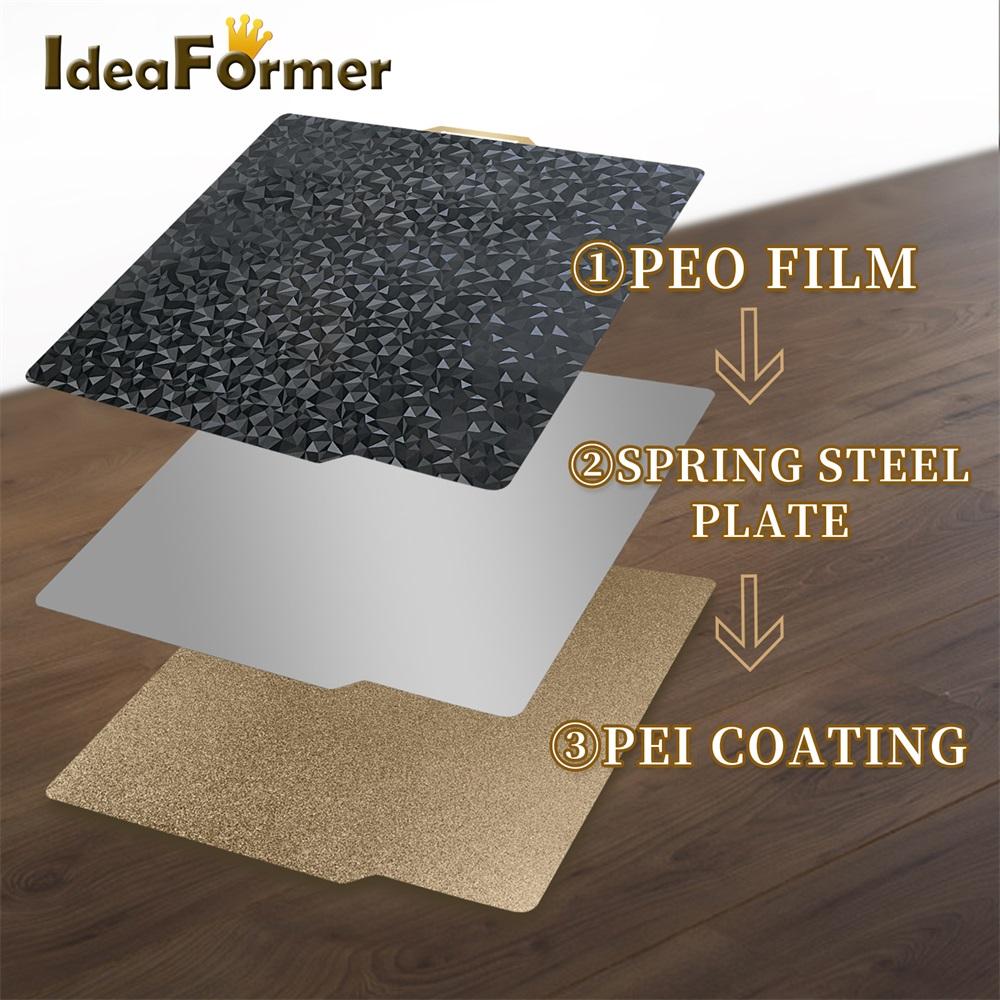 Tấm thép lò xo từ hai bên 241/25/257/350mm PET/PEI/PEO được phủ tấm nóng linh hoạt cho Ender-3 CR10 Bambu Lab X1