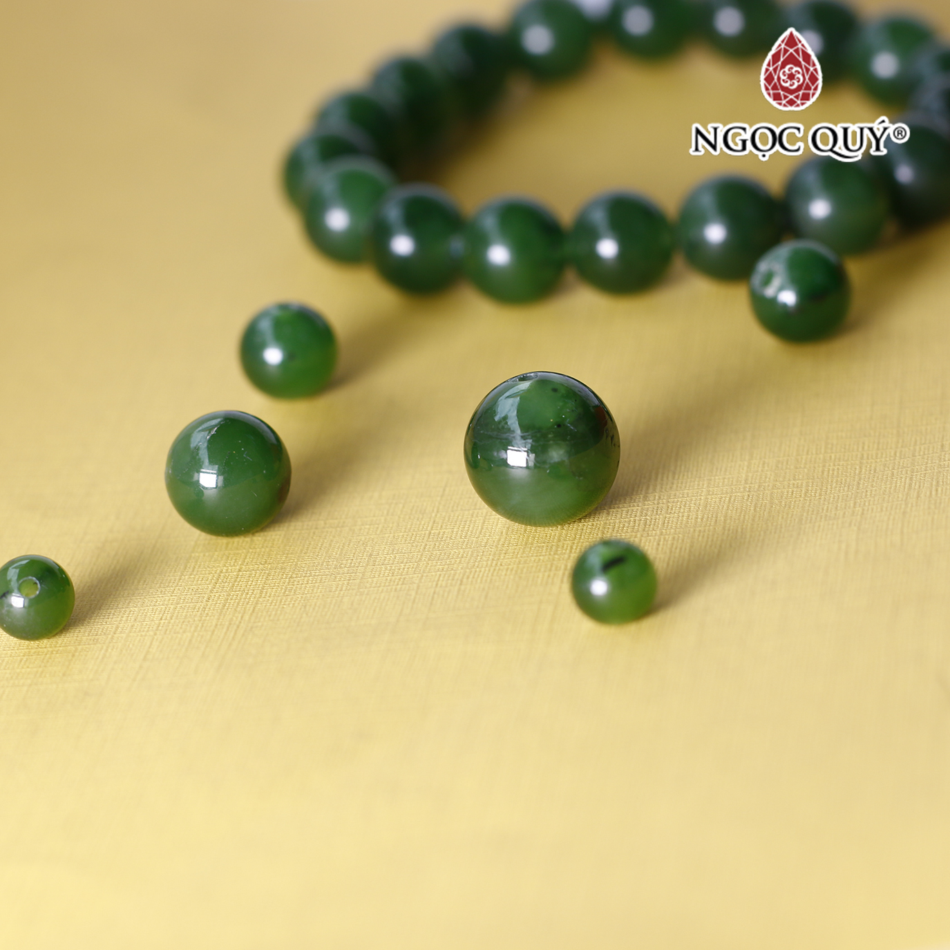 Hạt lẻ đá ngọc bích loại A mệnh hỏa, mộc - Ngọc Quý Gemstones