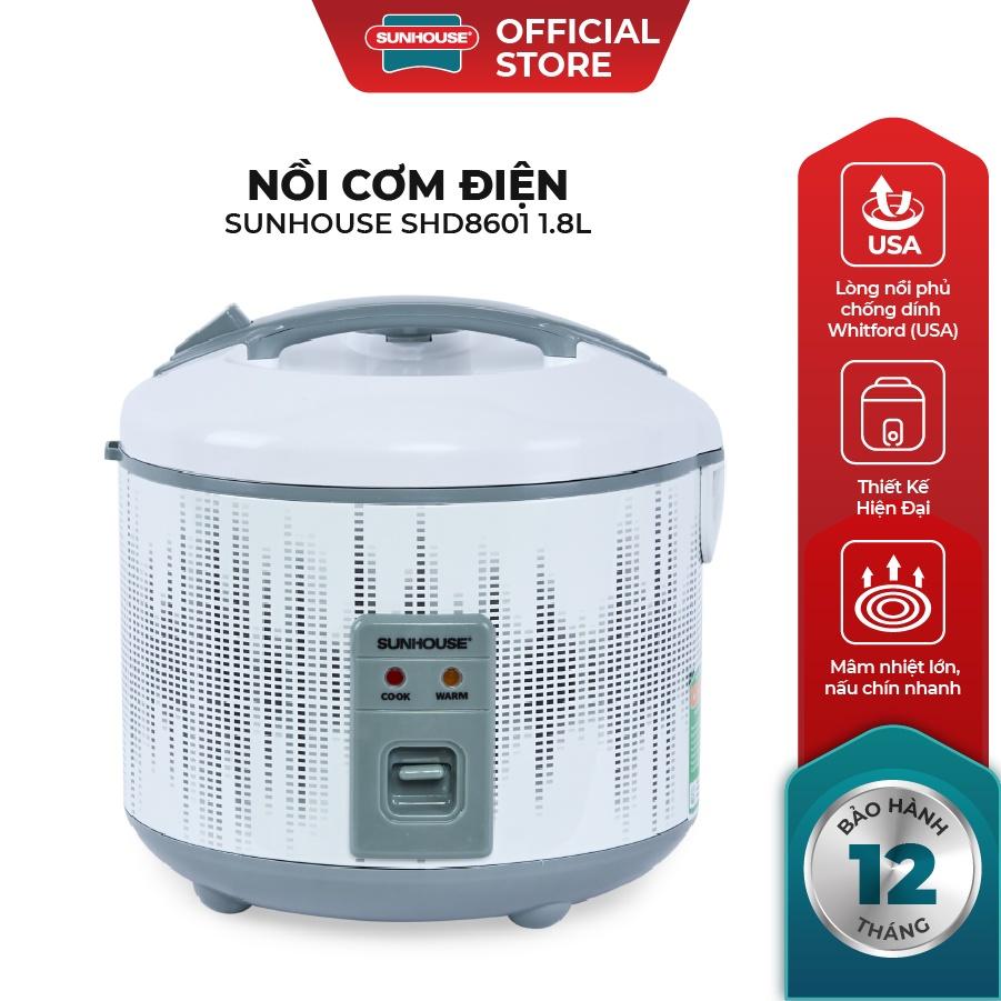 Nồi cơm điện 1.8L Sunhouse SHD8601- Hàng chính hãng