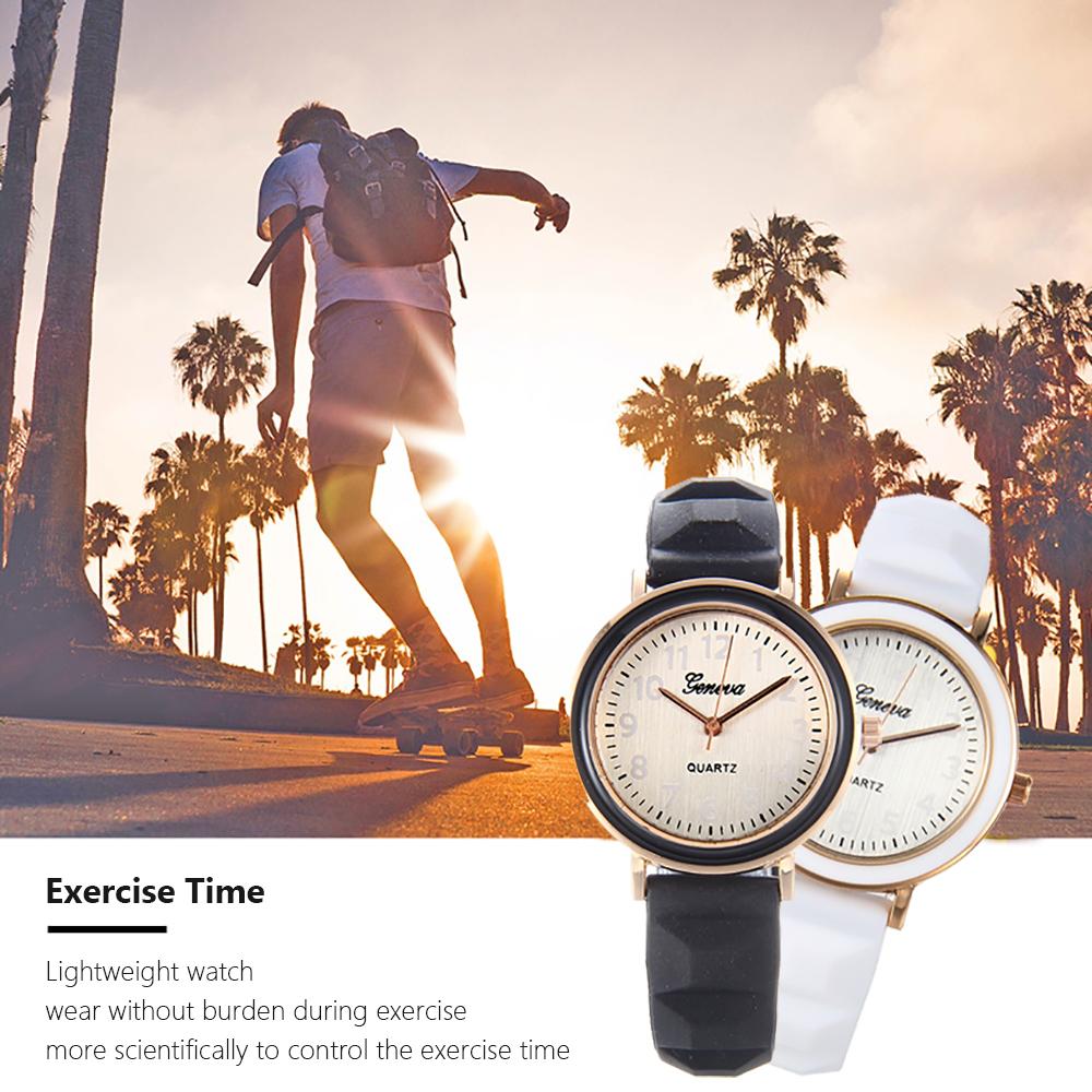 Đồng hồ thạch anh cho nữ Dây đeo bằng silicon