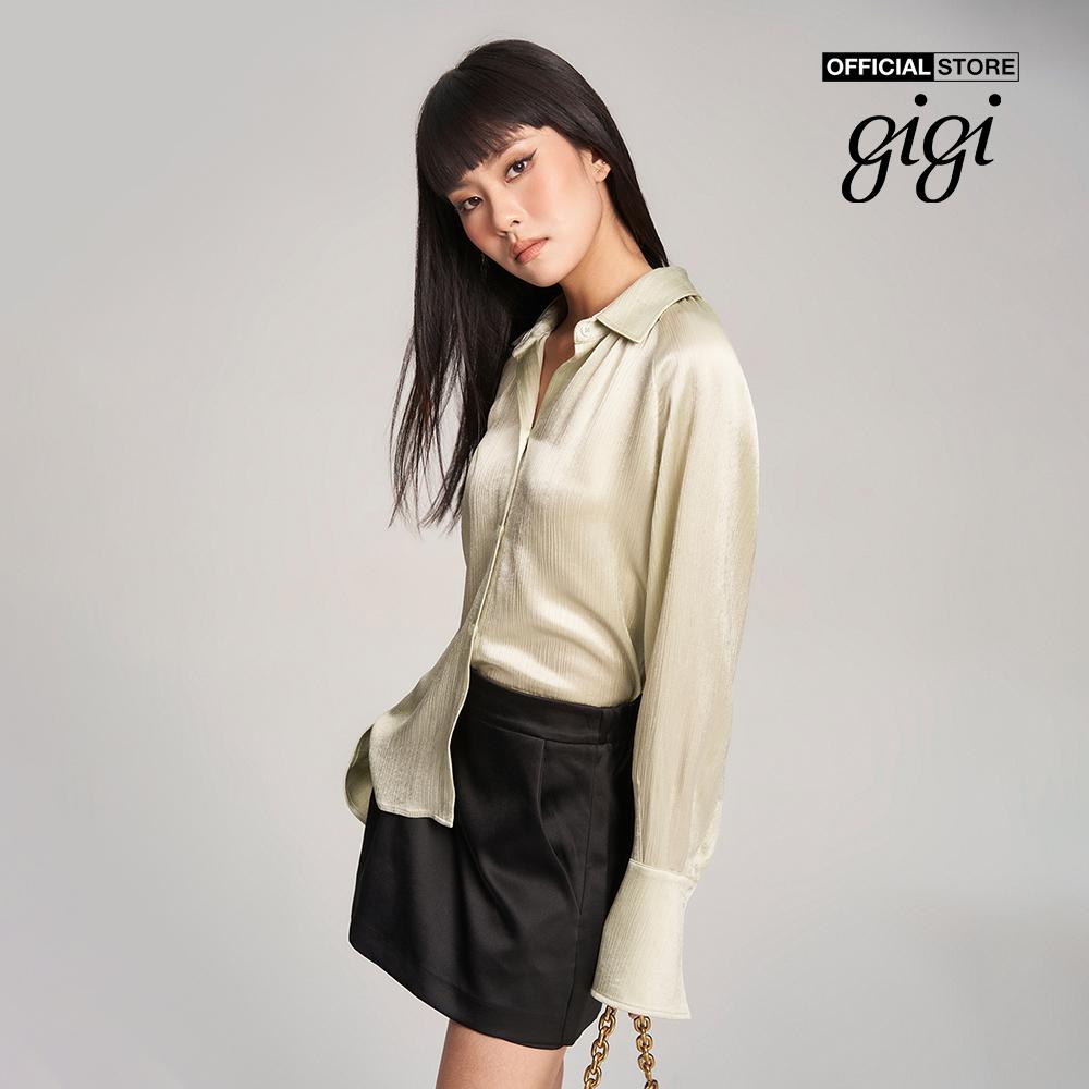 GIGI - Áo sơ mi nữ tay dài cổ bẻ phom suông hiện đại G1107T222274