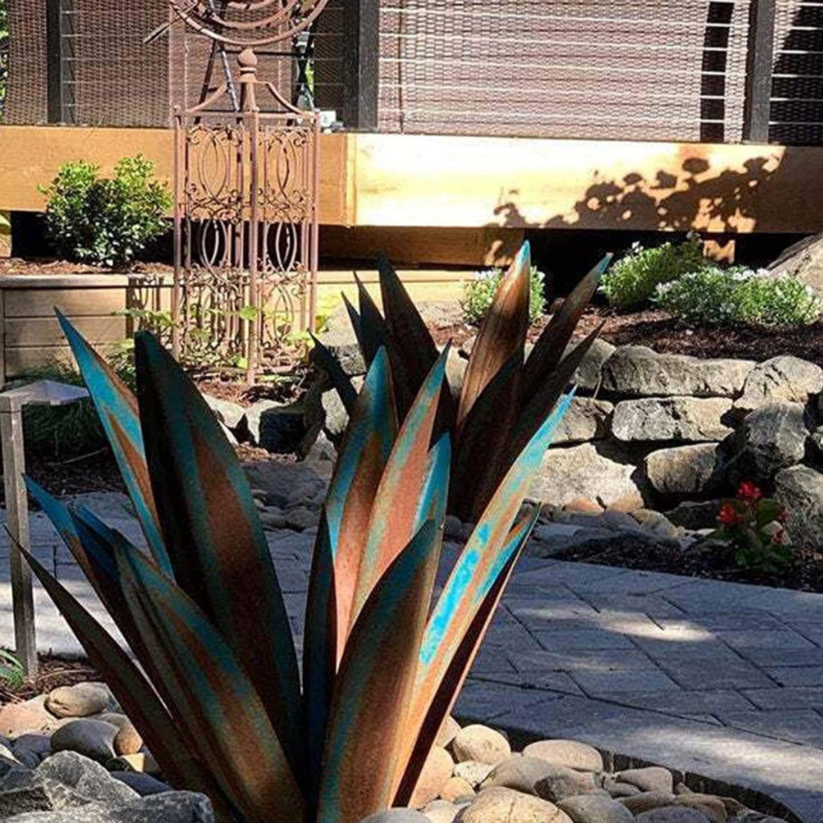 Bộ Trang Trí Cây Thùa Tự Làm 9 Lá Kim Loại Diy